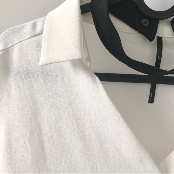 V-shape Choker Blouse Long Sleeve - Picture 3 of 6